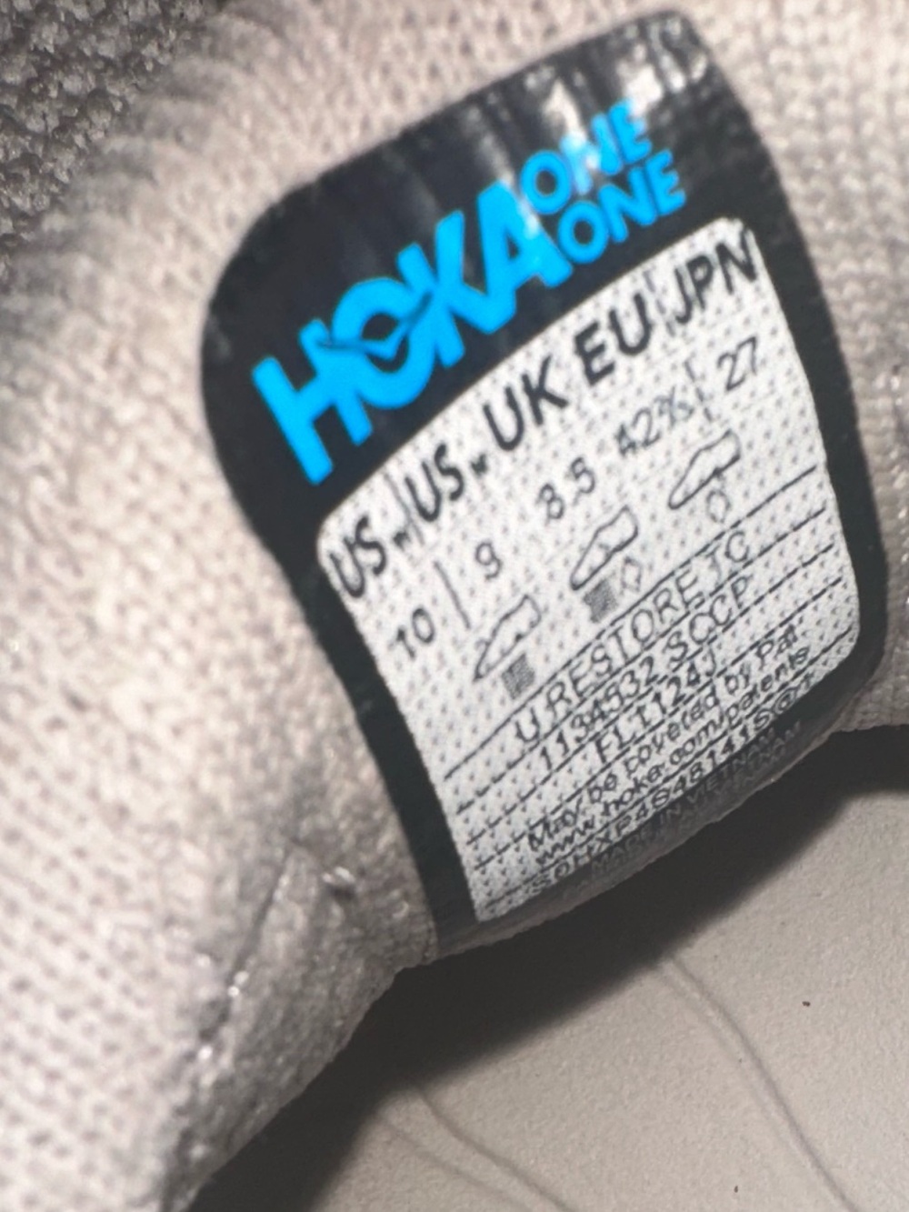 Hoka One One Women's Slip-On Knit Sneaker in Pale Pink and Light Cream - Picture 7 of 9